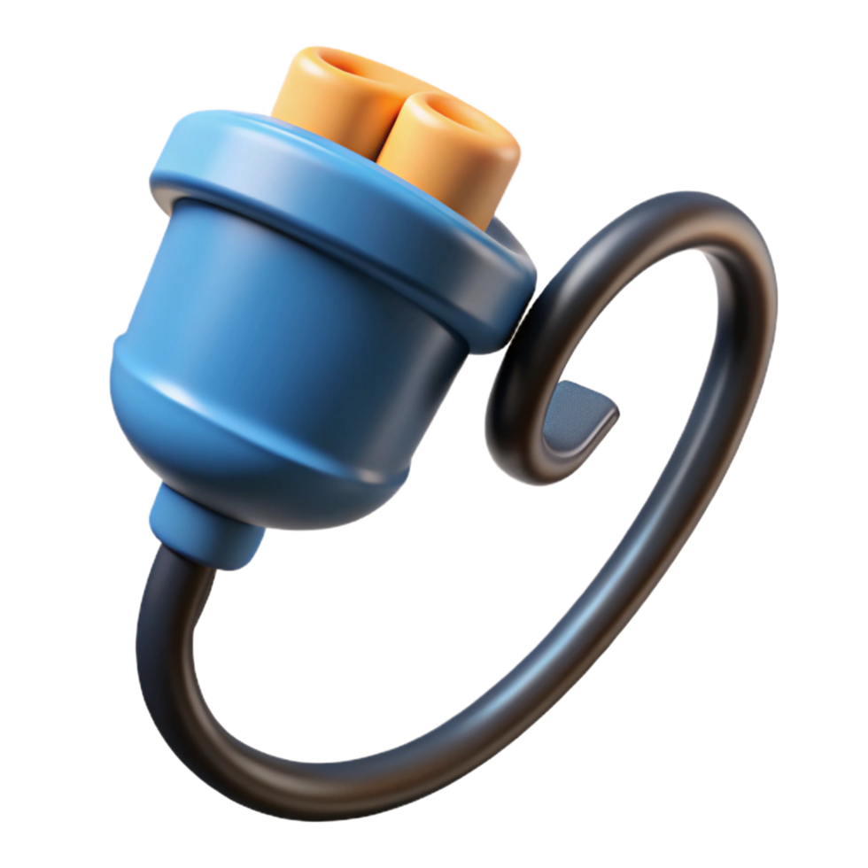 magnificent traditional Electric car charging cable, with Transparent Background masterfully captured png