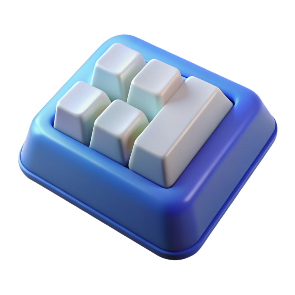 dazzling celebrated A single key from a computer keyboard with Transparent Background png