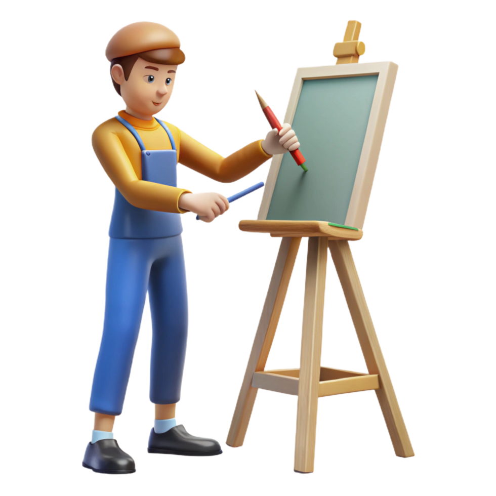 ethereal impressive Artist painting on an invisible canvas, with Transparent Background elite png