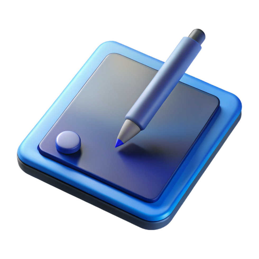 mesmerizing quintessential A digital tablet with a stylus pen with Transparent Background png