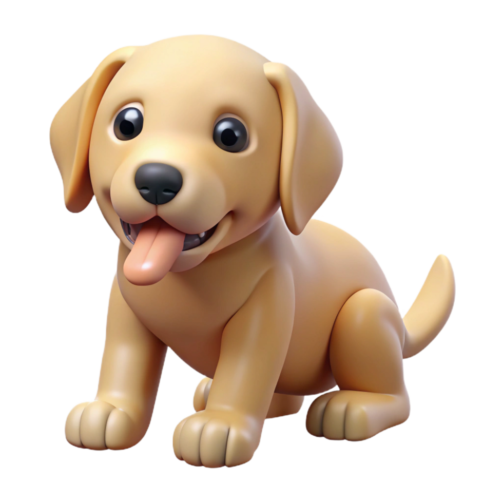 stunning exceptional A playful Labrador retriever puppy chewing a bone with Transparent Background png