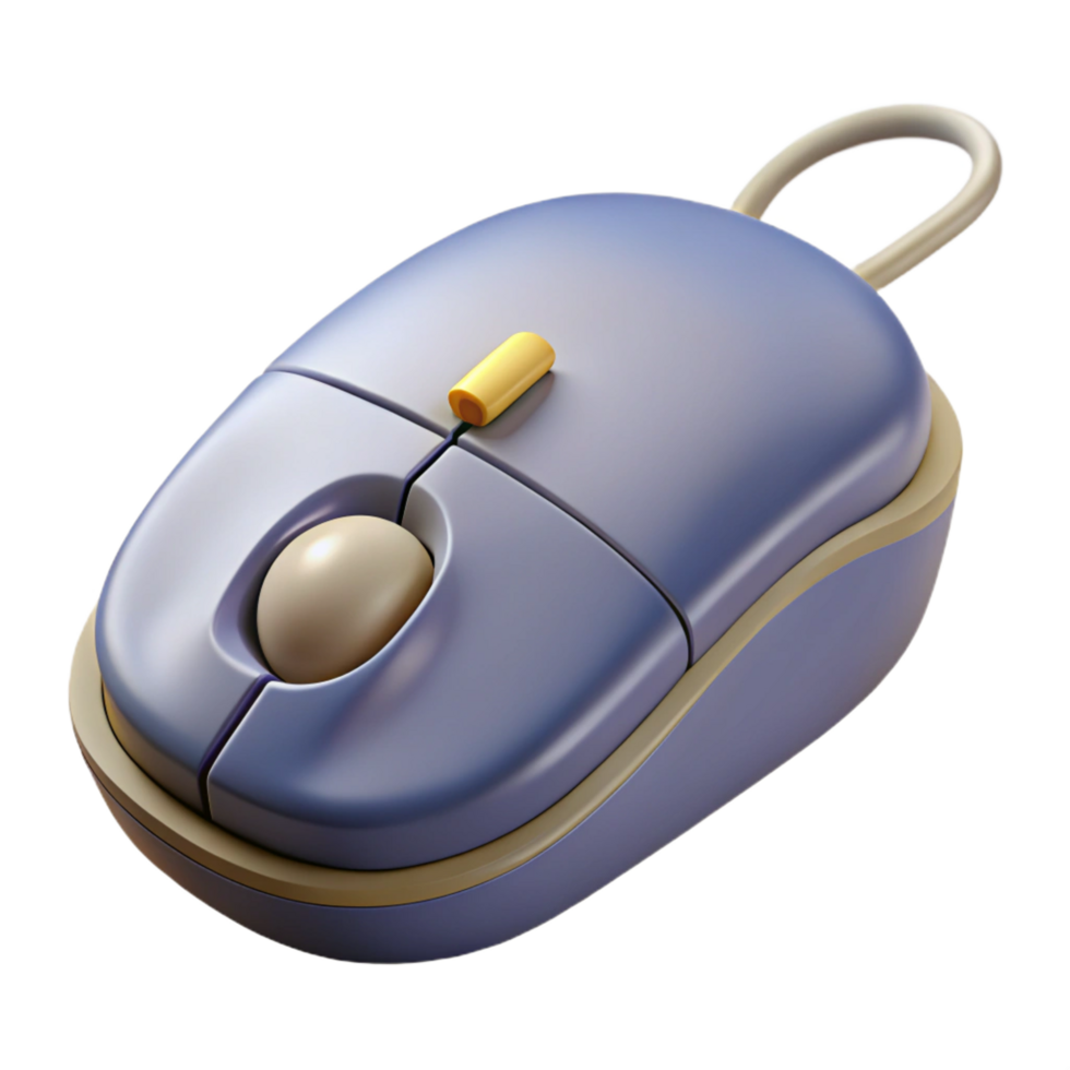 harmonious breathtaking A computer mouse with a scroll wheel with Transparent Background studio quality png