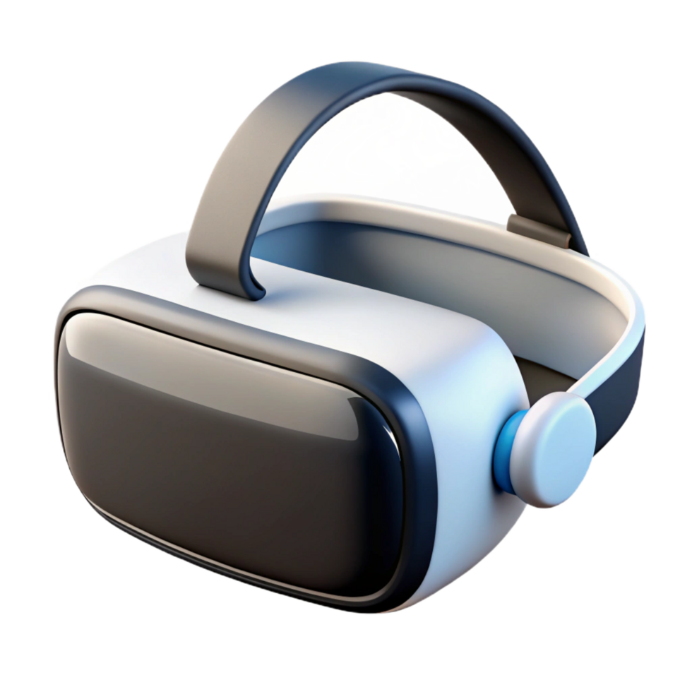 mesmerizing baroque A virtual reality headset, black and white with Transparent Background professional png