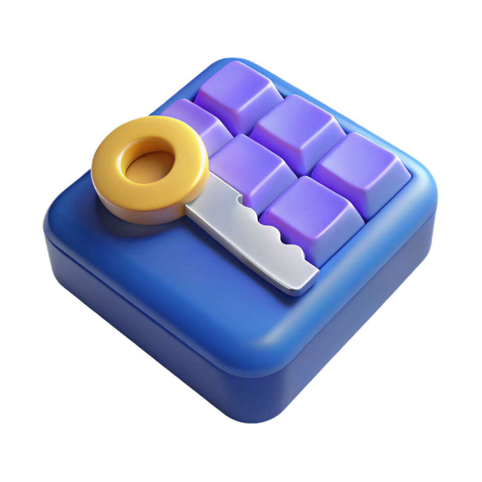 misterioso elegante un' singolo chiave a partire dal un' computer tastiera con trasparente sfondo impeccabile png