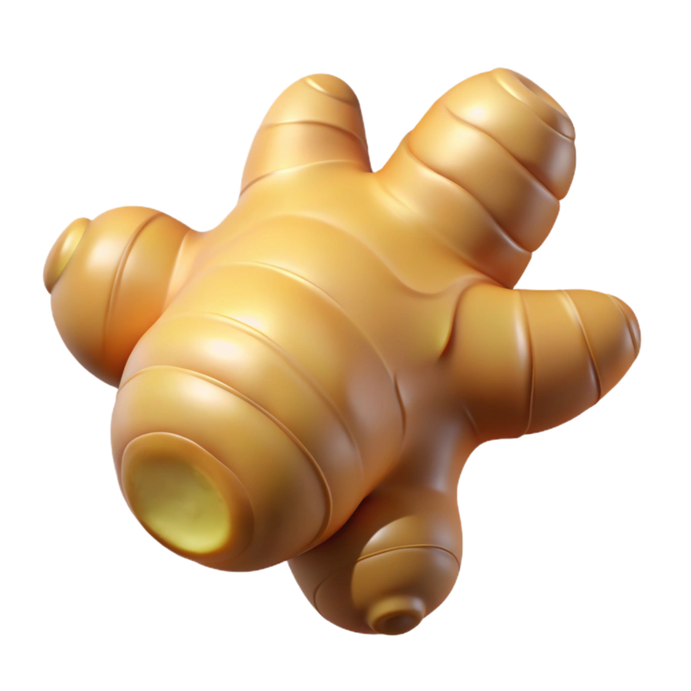 intense splendid Fresh ginger root with Transparent Background luxury png