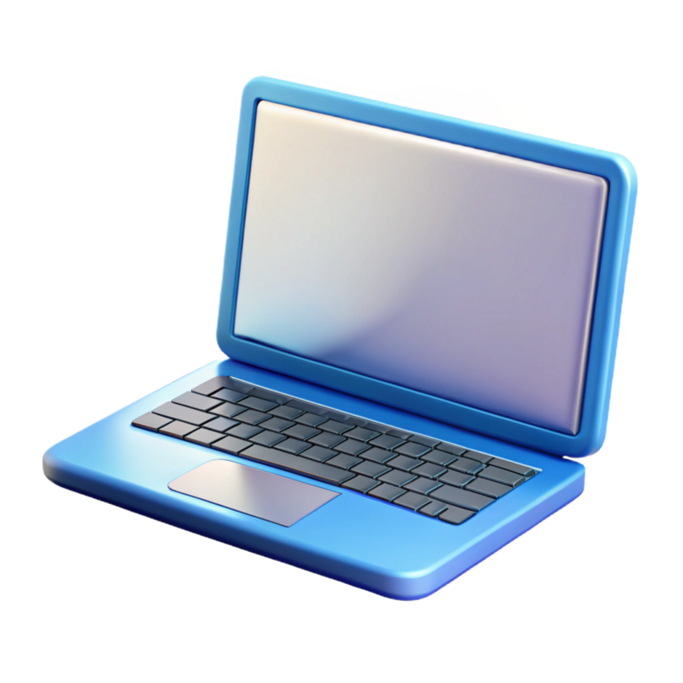 majestic minimalist A laptop, open, blank screen with Transparent Background elite png