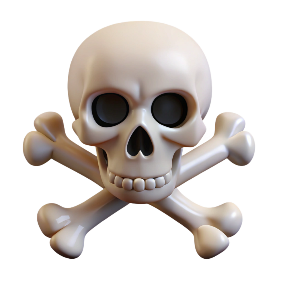 distinguished rustic Skull and crossbones with Transparent Background elite png
