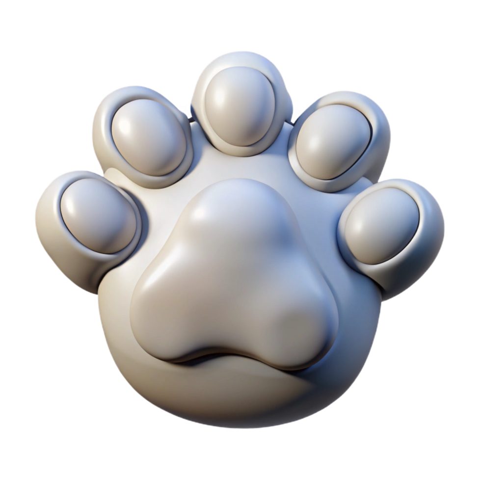 memorable coastal Concept art style hyper-specific isolated cutout of a single polar bear Ursus maritimus paw, with Transparent Background high resolution png