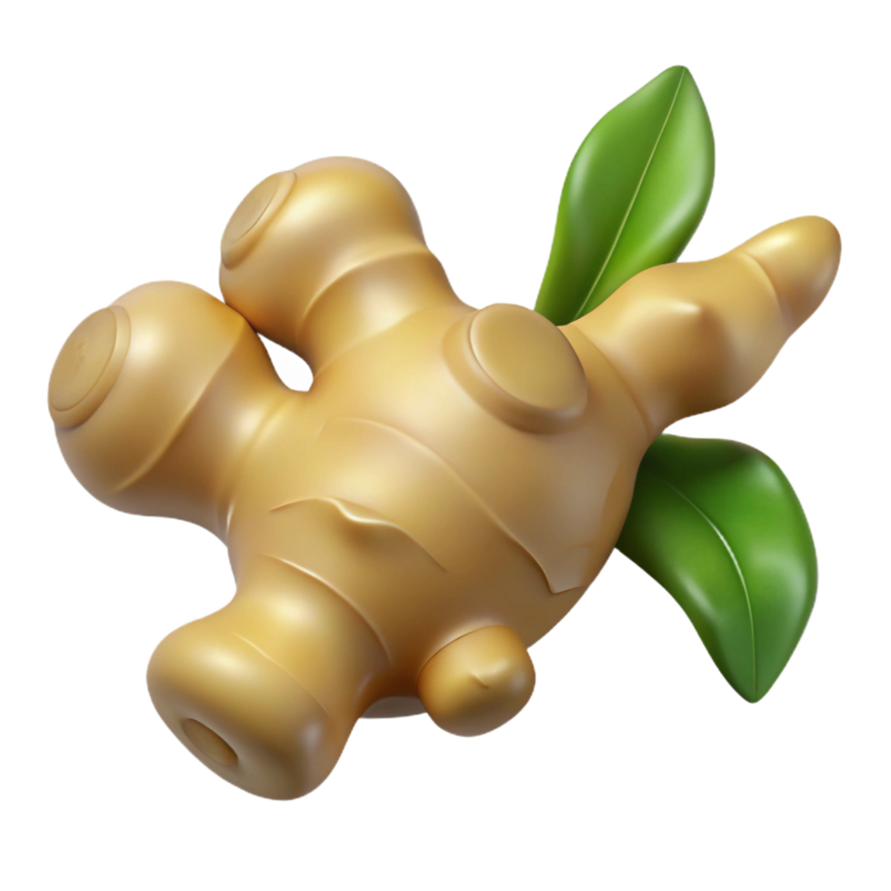 espetacular nostálgico futurista fresco gengibre raiz com transparente fundo artesão png