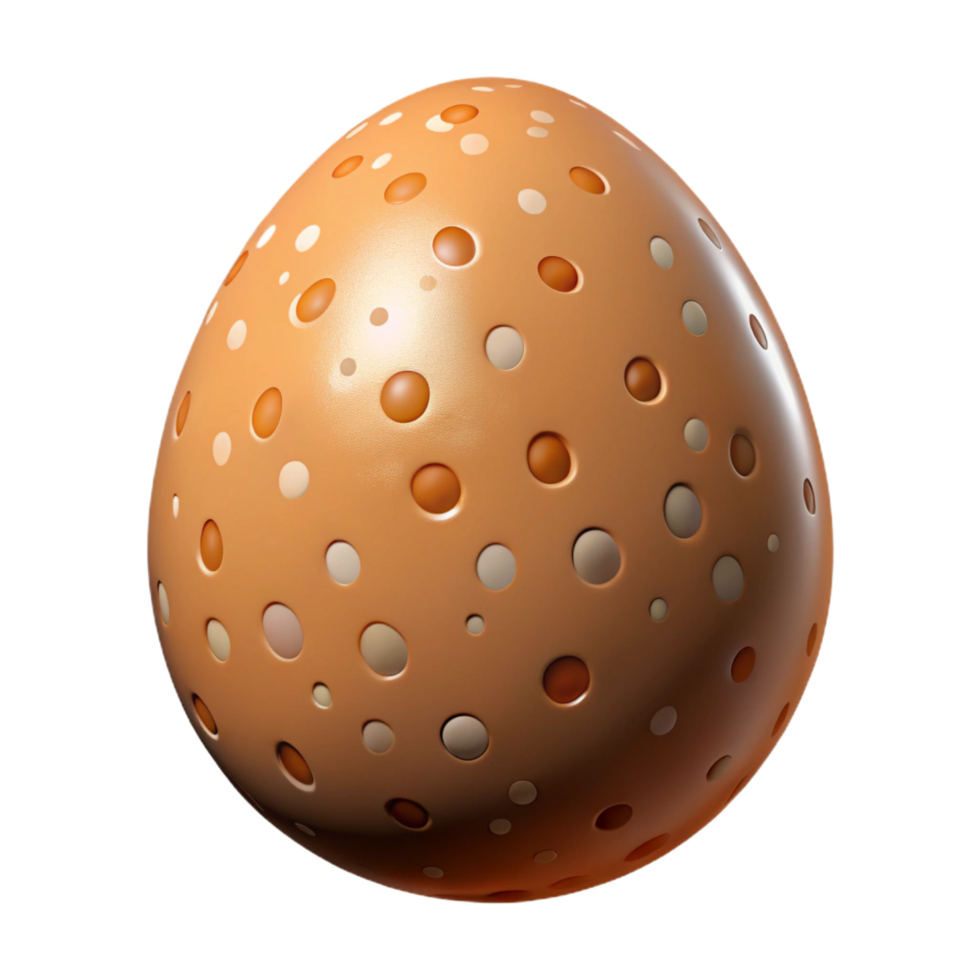 energetic stunning Brown speckled hen's egg with Transparent Background high resolution png