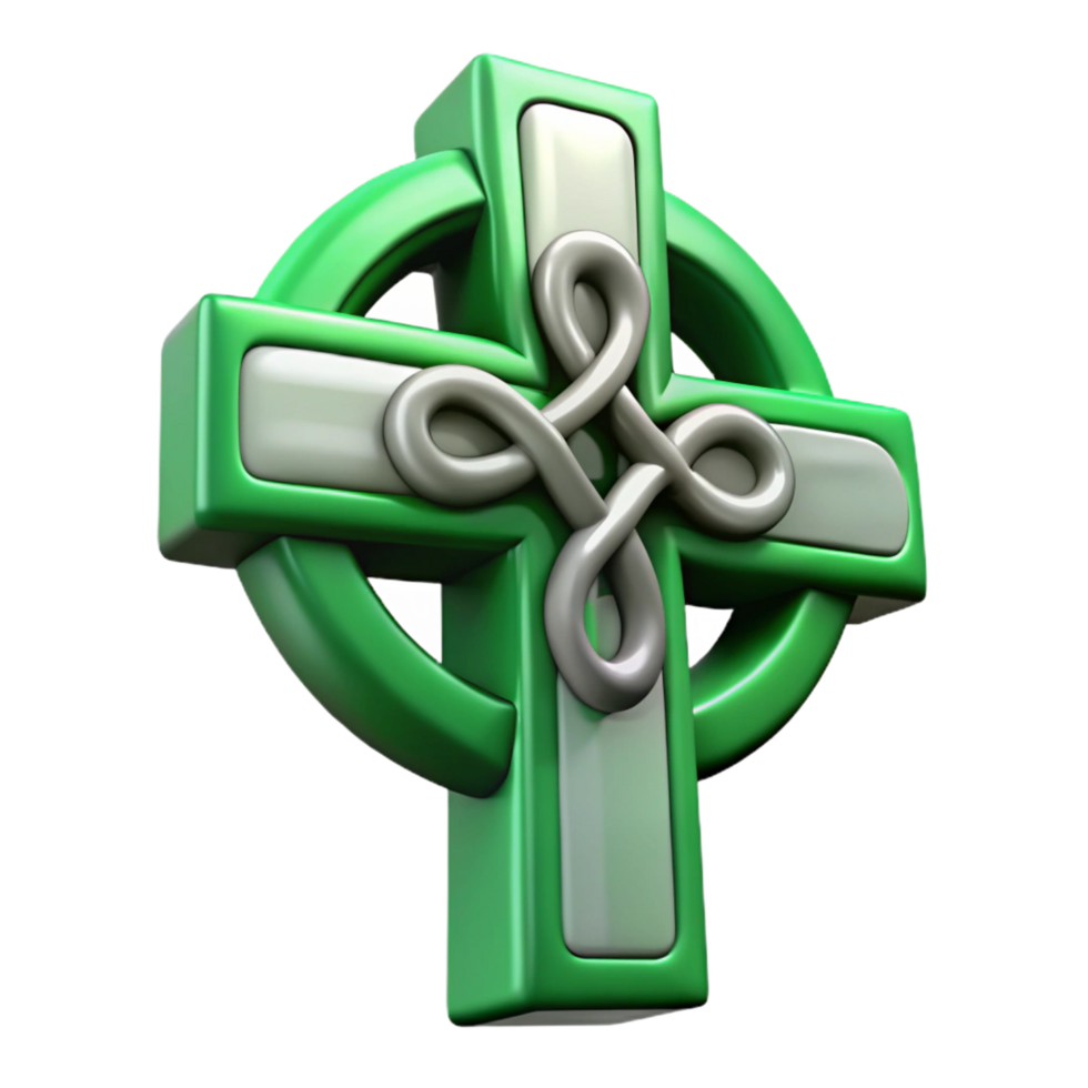 energetic radiant Celtic Cross, Christian symbol, Irish heritage, with Transparent Background gallery standard png