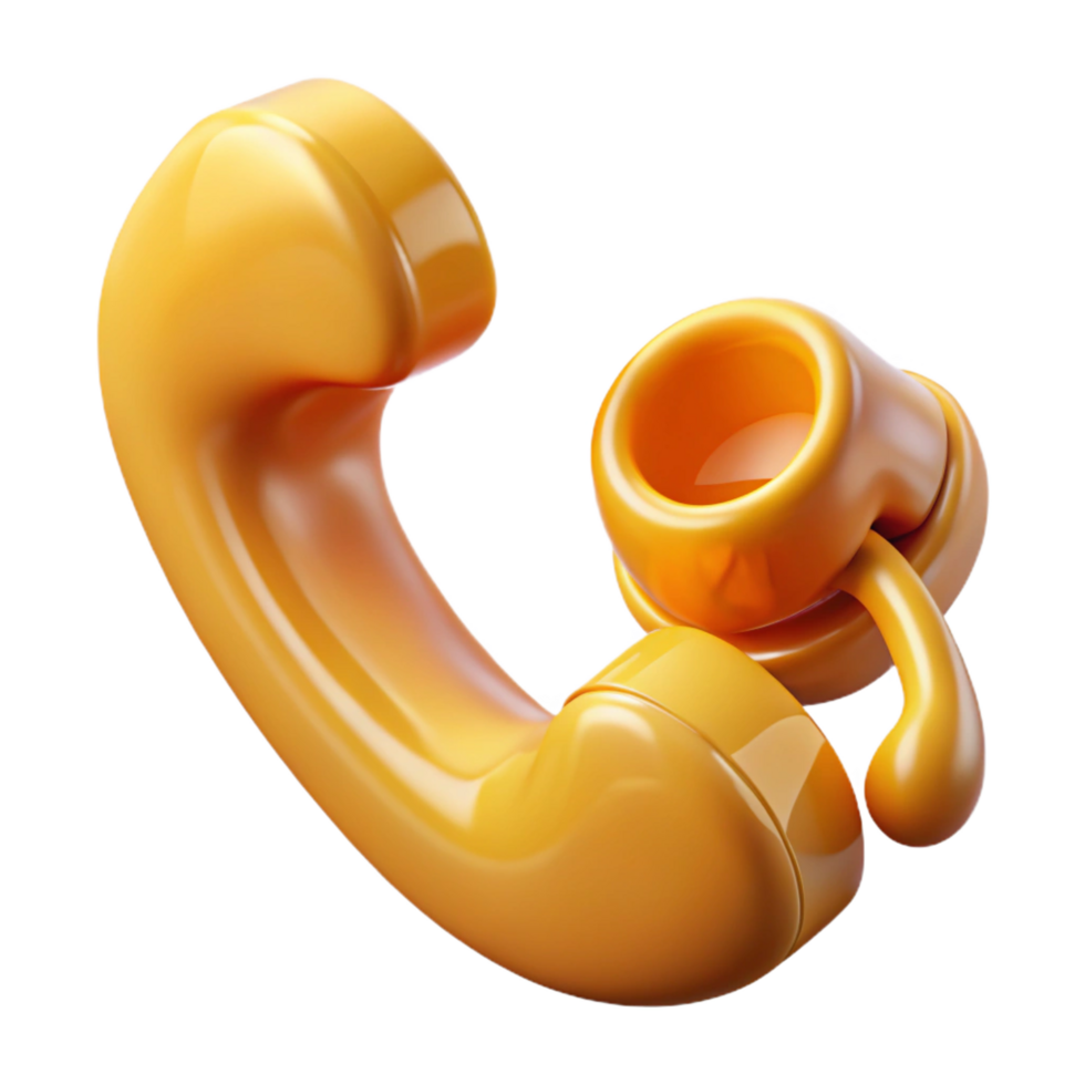 exemplary renaissance Ultra-detailed, concept art style, isolated cutout of a floating vintage telephone receiver dripping with honey with Transparent Background refined png