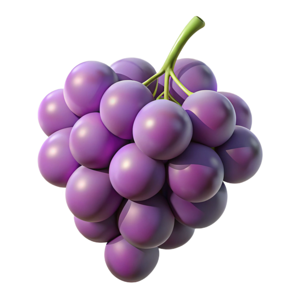 impressive iconic Cluster of grapes with Transparent Background png