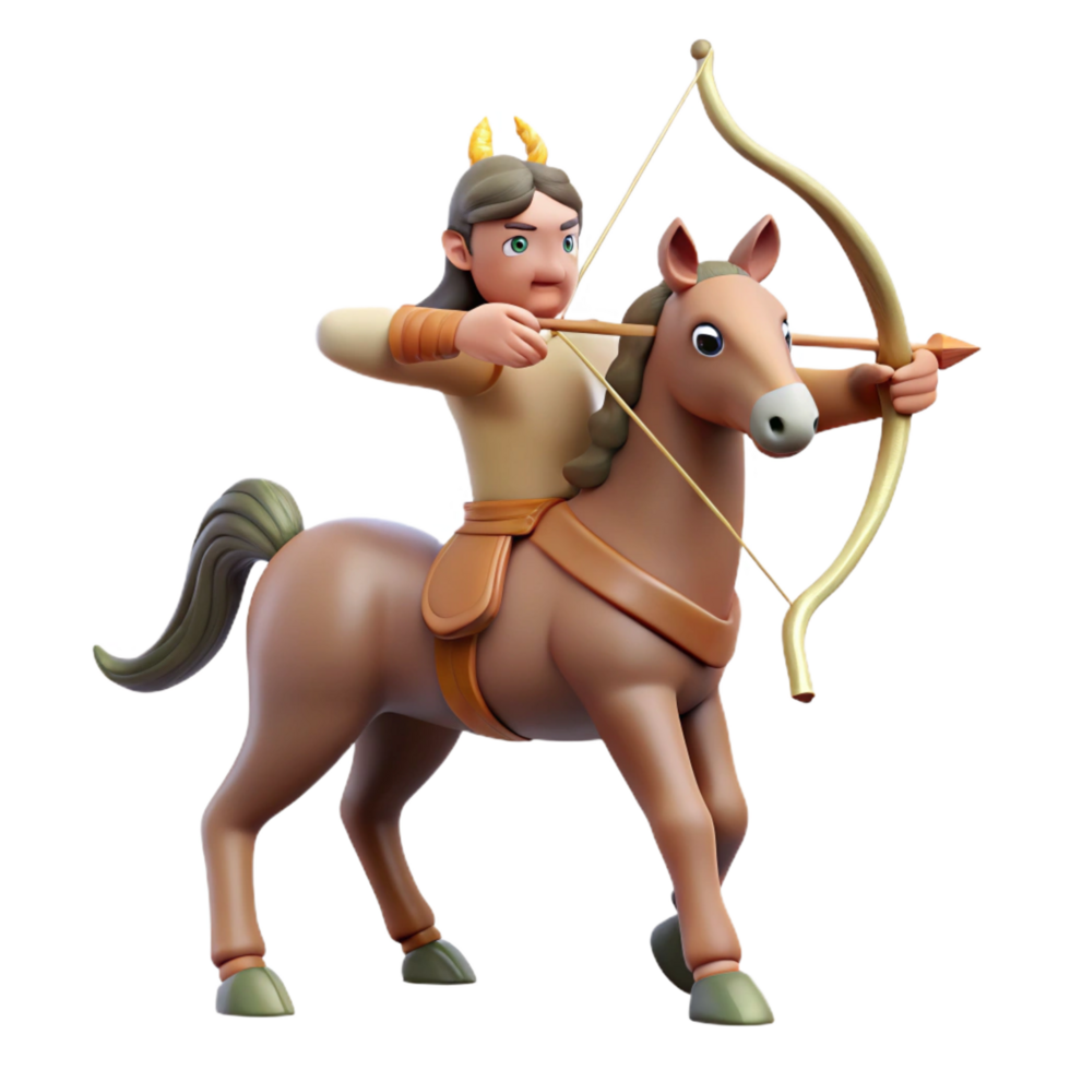 impressive quintessential Centaur bow and arrow, hunting weapon, with Transparent Background png