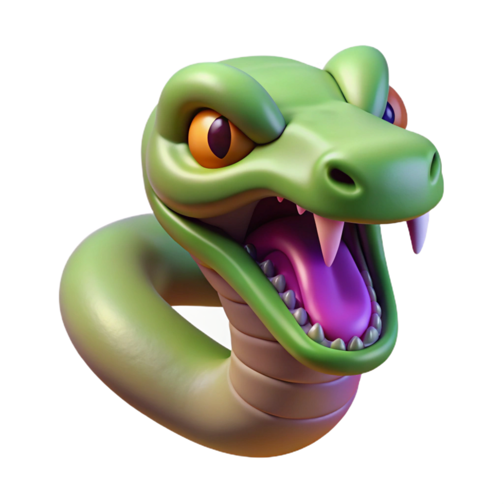 radiant exemplary Hydra head, single severed head of Hydra, with Transparent Background png