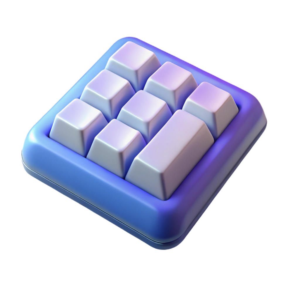 signature art deco A single key from a computer keyboard with Transparent Background sharp png