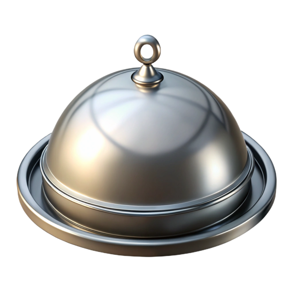 joyful sumptuous Ultra-detailed, photorealistic isolated cutout of a vintage silver platter with Transparent Background studio quality png