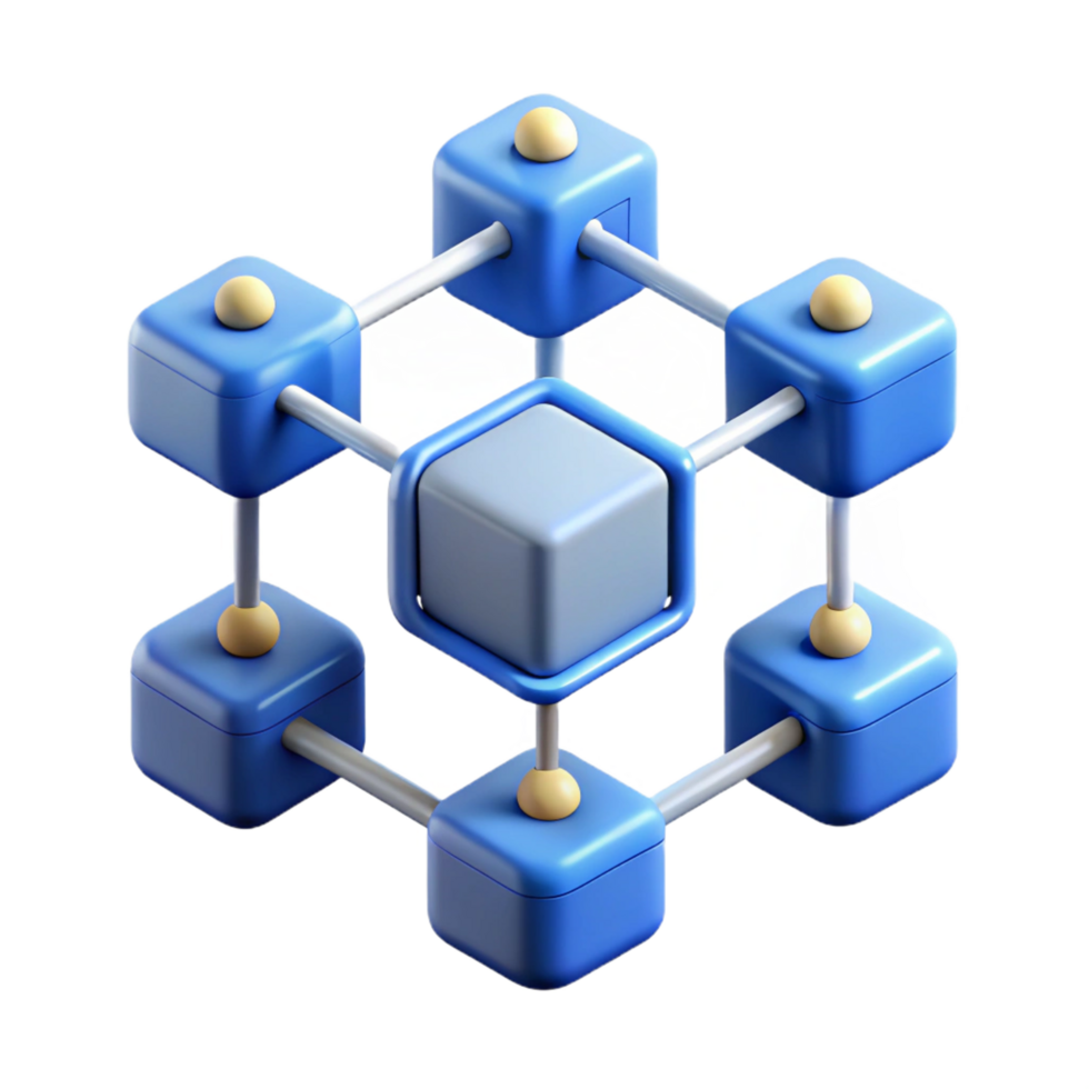 unparalleled creative Blockchain technology network with Transparent Background high resolution png
