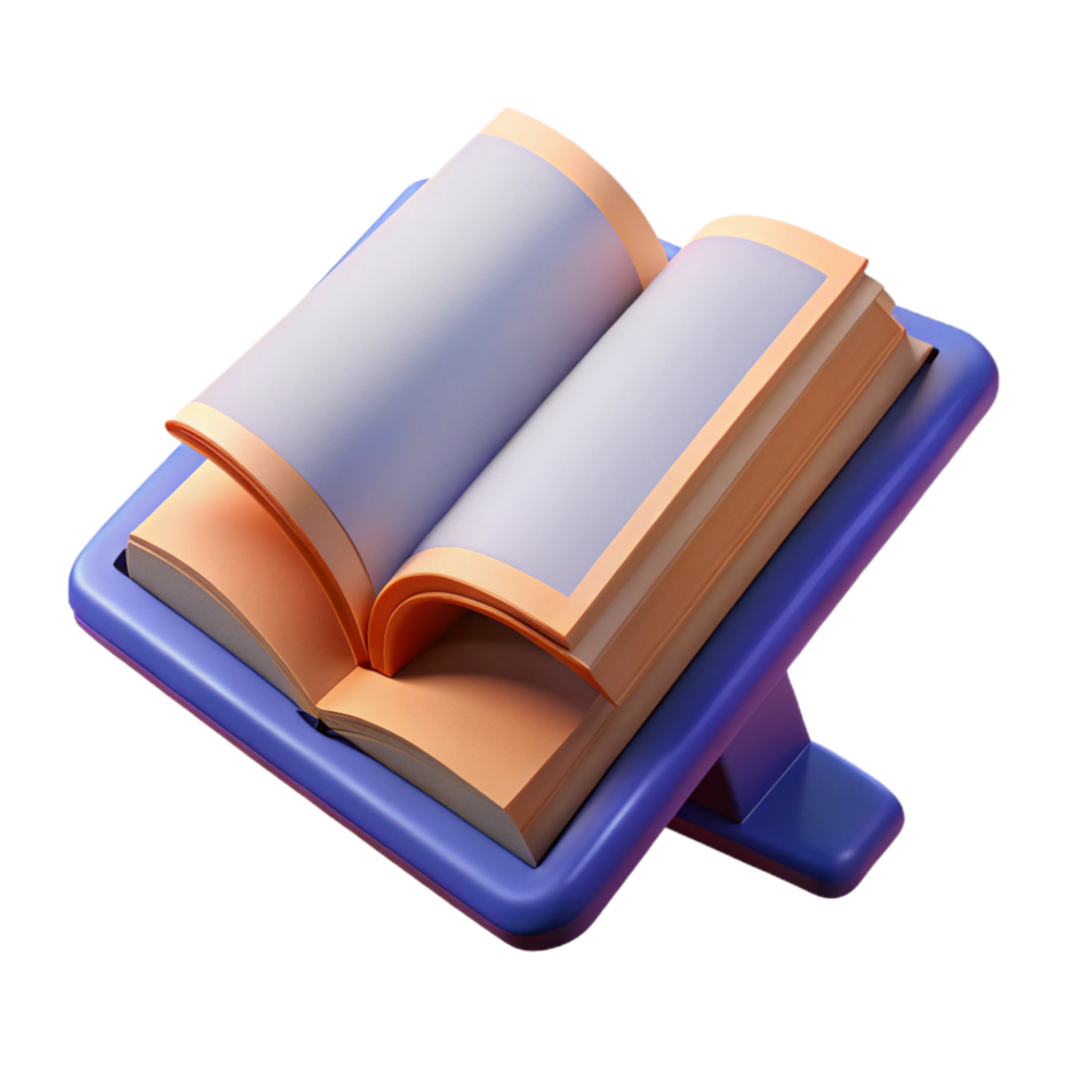 joyful extraordinary Hyper-specific, photorealistic professional render of a single, levitating, open book with turning pages with Transparent Background fine detail png