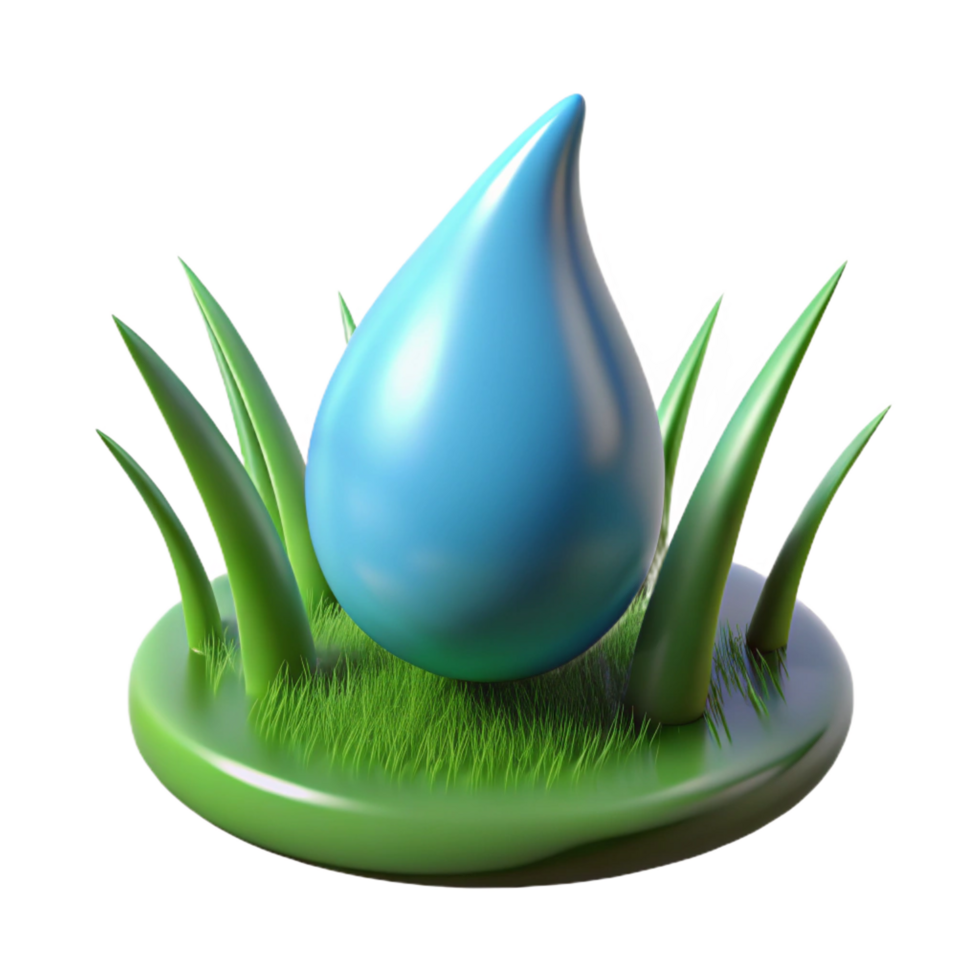 hypnotic quintessential Single dewdrop on a blade of grass with Transparent Background Grass blade is part of the dewdrop's subject png