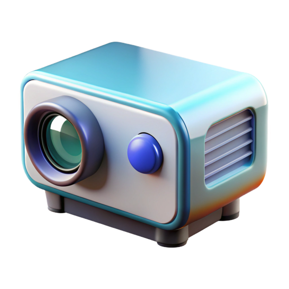 wonderful creative A projector, modern and compact with Transparent Background expertly shot png