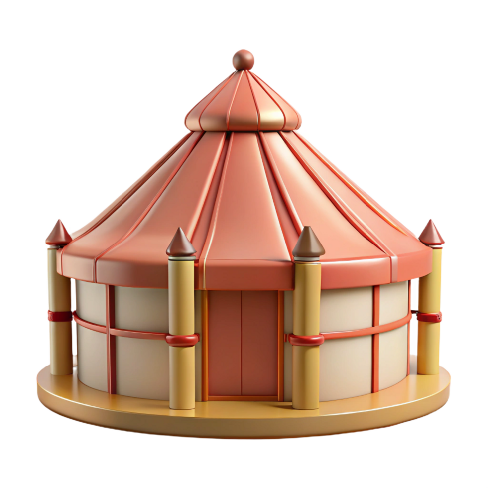 fascinating abstract Yurt traditional Mongolian structure frame with Transparent Background masterfully captured png