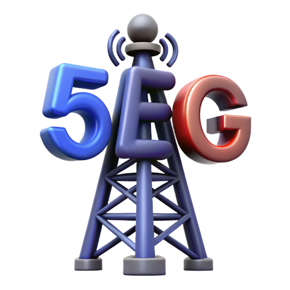 joyful spectacular G cellular network tower with Transparent Background studio quality png