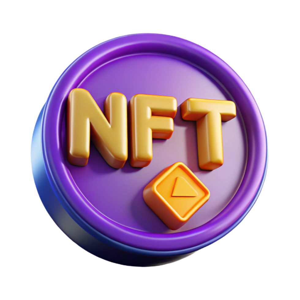 intense hypnotic NFT Non-Fungible Token digital art, with Transparent Background crisp png