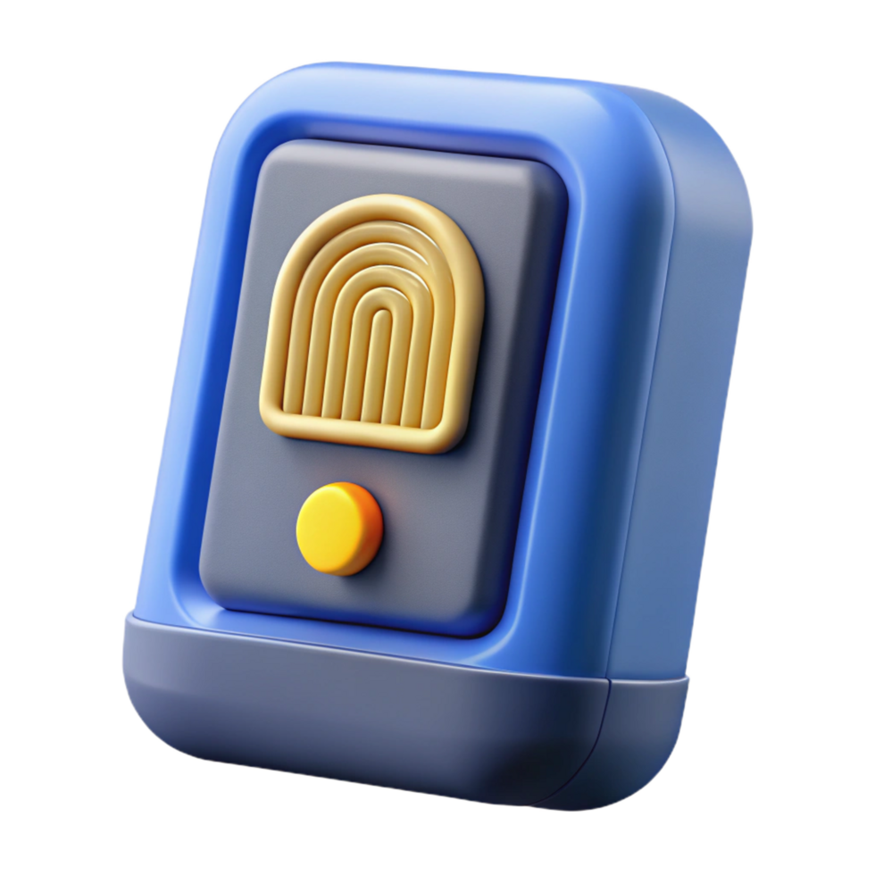 splendid bohemian Biometric scanner with Transparent Background masterfully captured png