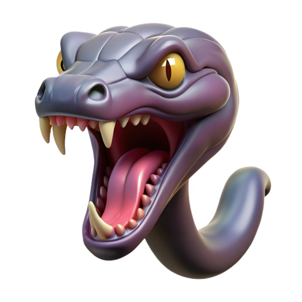 majestic classic Photorealistic, isolated cutout Hyper-specific professional render of a single Hydra head, hissing, venomous fangs exposed with Transparent Background top-tier png
