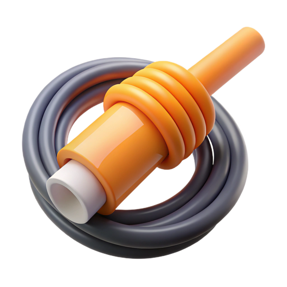 hypnotic playful rustic Hyper-specific, isolated cutout of a single fiber optic cable, photorealistic, professional render, ultra-detailed core structure with Transparent Background expertly shot png