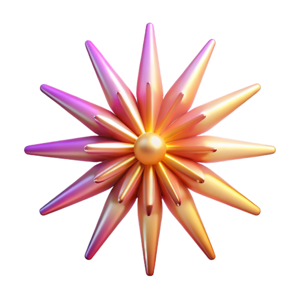 inspired coastal A stylized starburst, abstract and radiant with Transparent Background perfect clarity png