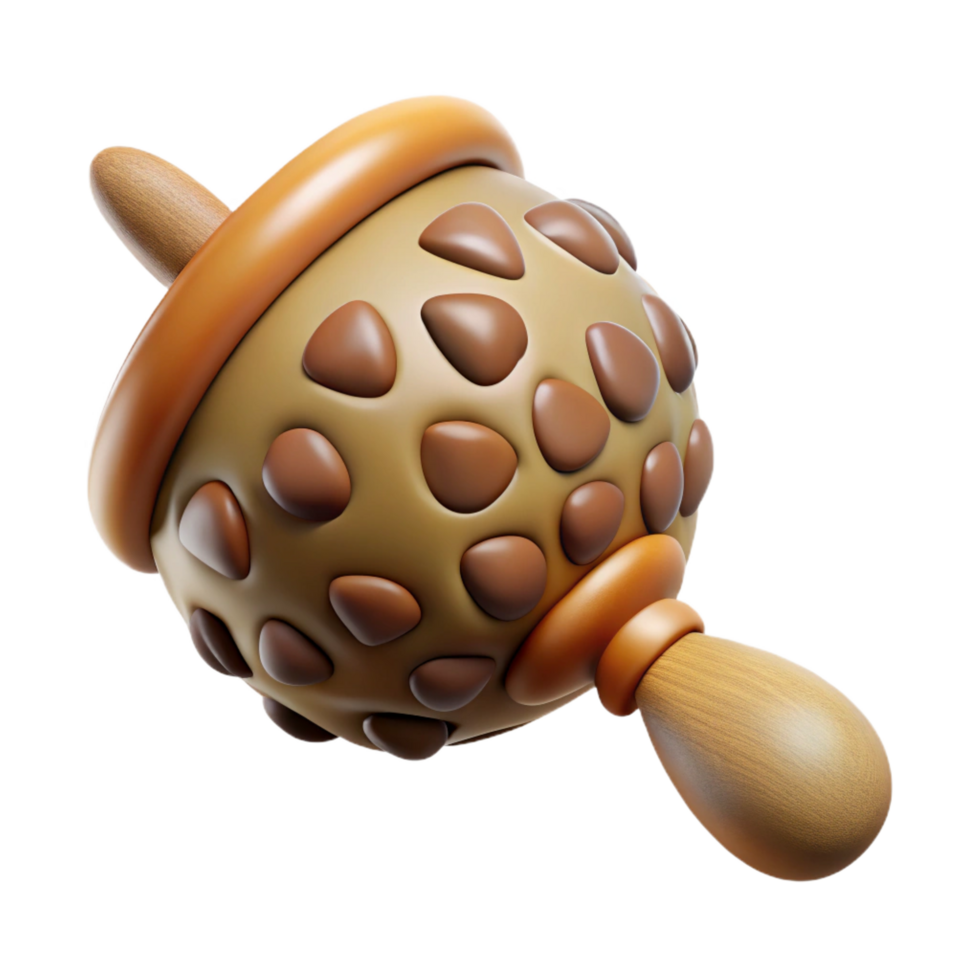 hypnotic passionate vintage Concept art style, isolated cutout of a single tribal ceremonial rattle made of dried gourds and filled with pebbles with Transparent Background top-tier png
