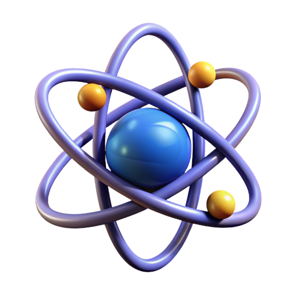 fascinating rustic A stylized, abstract representation of an atom with Transparent Background handcrafted png