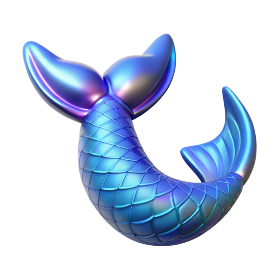 melancholic hypnotic Hyper-specific, isolated cutout Photorealistic render of a single Siren scale, iridescent blue, shimmering with Transparent Background fine detail png
