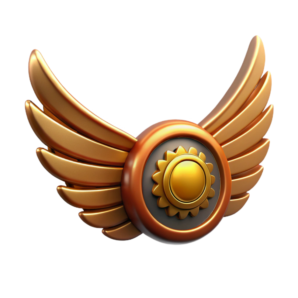 stunning remarkable Steampunk wing icon logo design with Transparent Background png