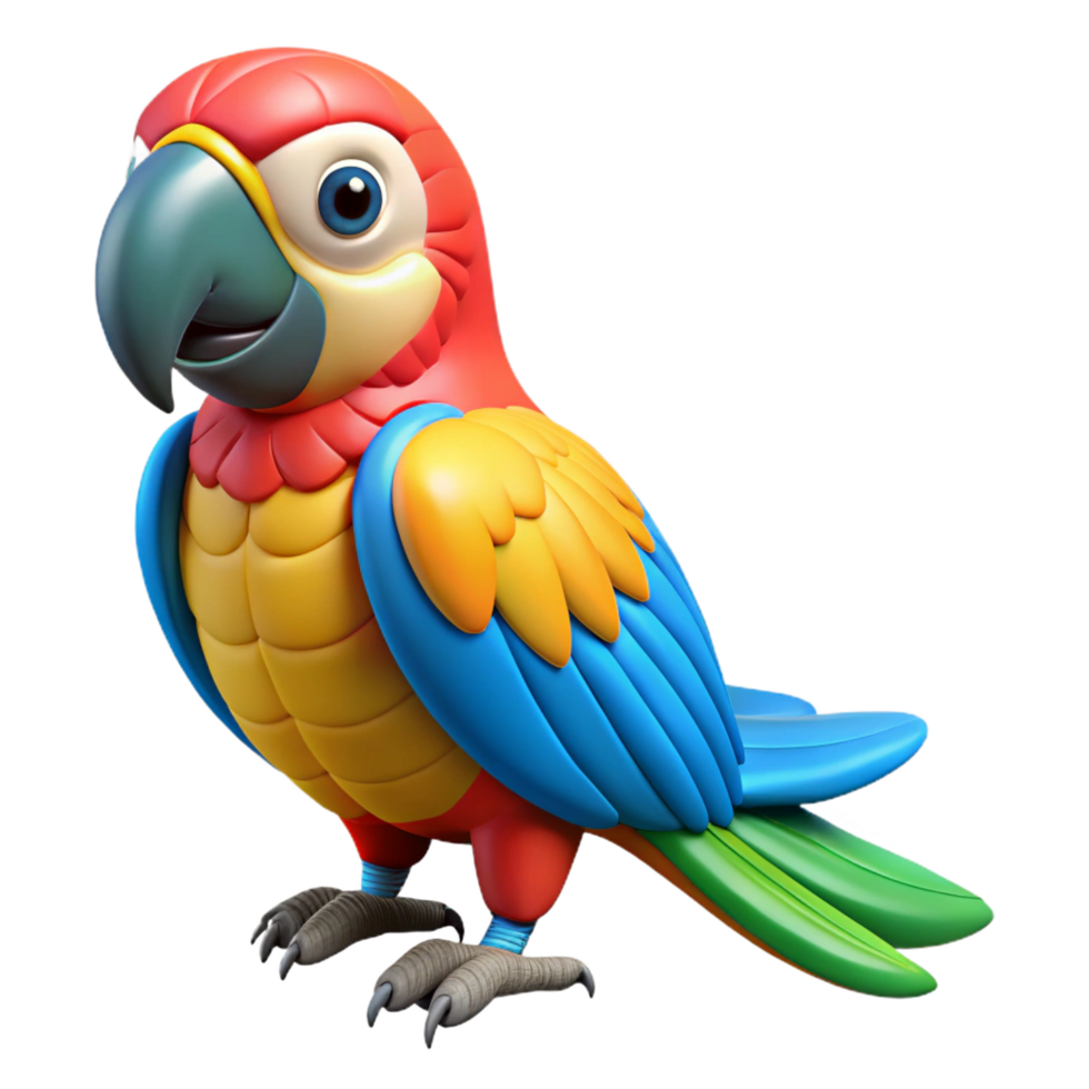 mesmerizing rare A colorful macaw parrot with Transparent Background png