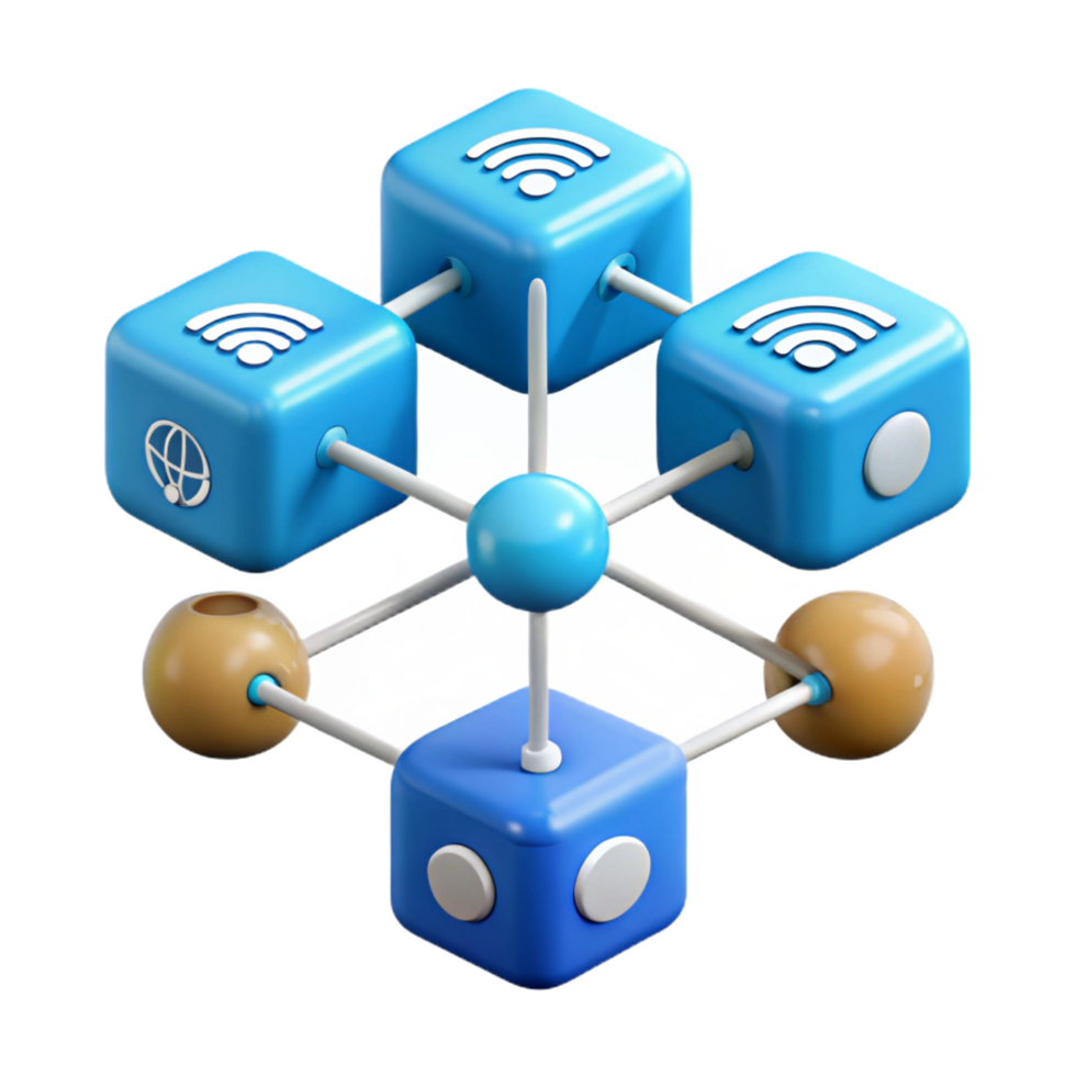 intense alluring Internet of Things network diagram with Transparent Background professional png