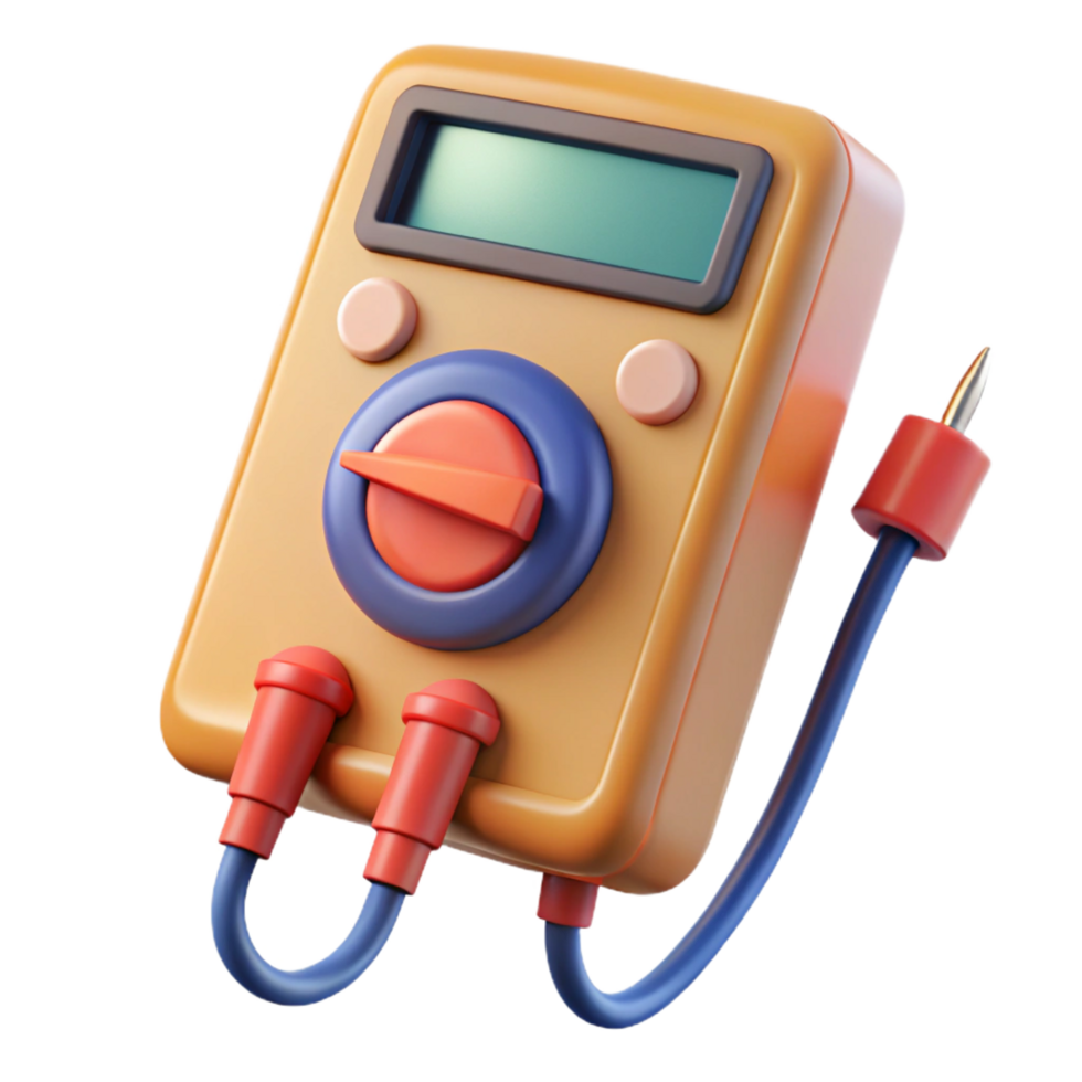 immaculate renaissance A digital multimeter, displaying a reading with Transparent Background high quality png