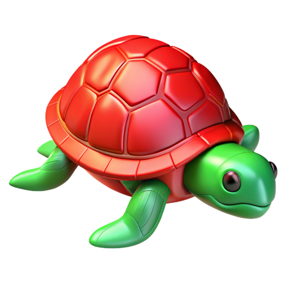 pristine dramatic victorian Turtle, Red-eared Slider, basking with Transparent Background expertly shot png