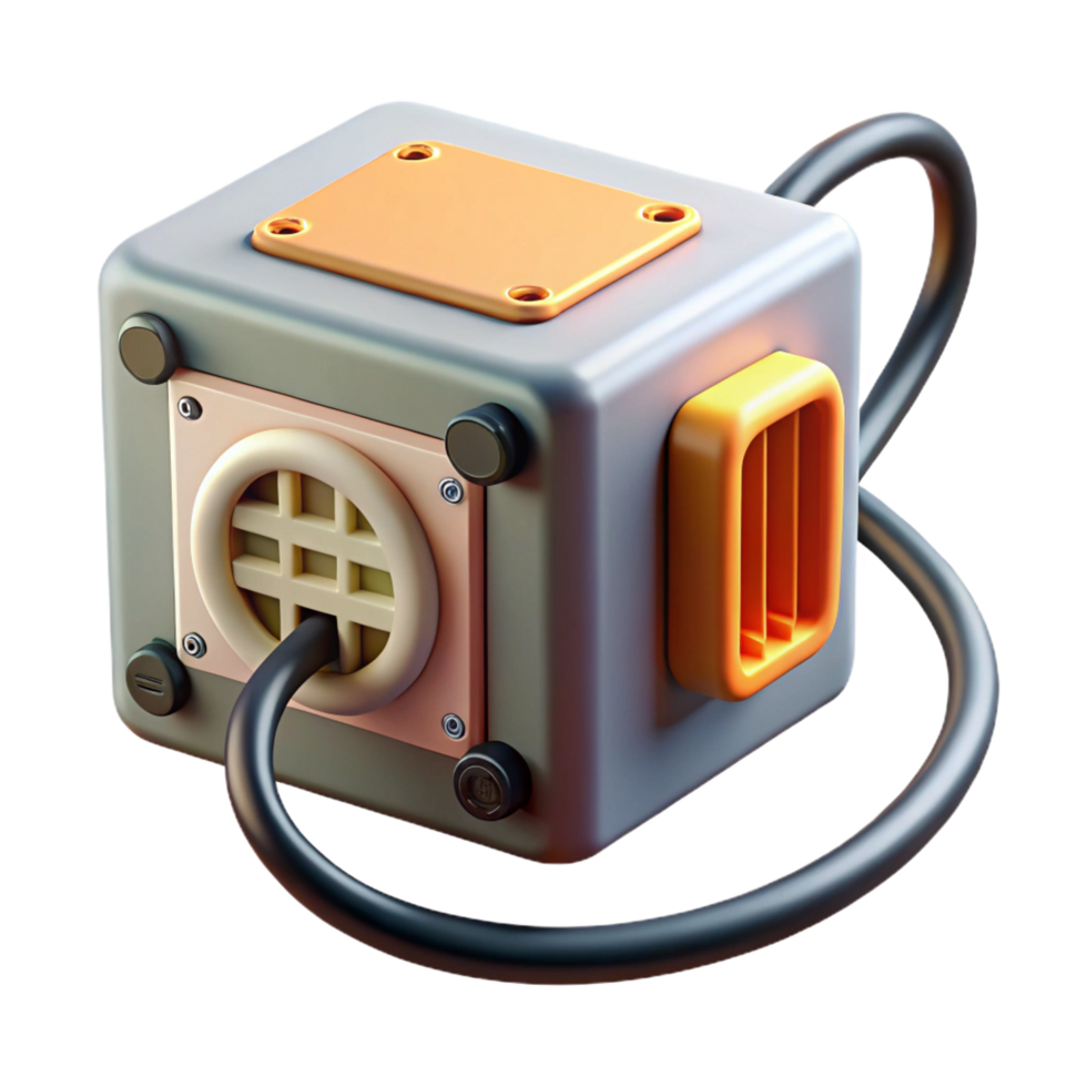 exquisite organic Power supply unit with cables attached with Transparent Background ultra HD png