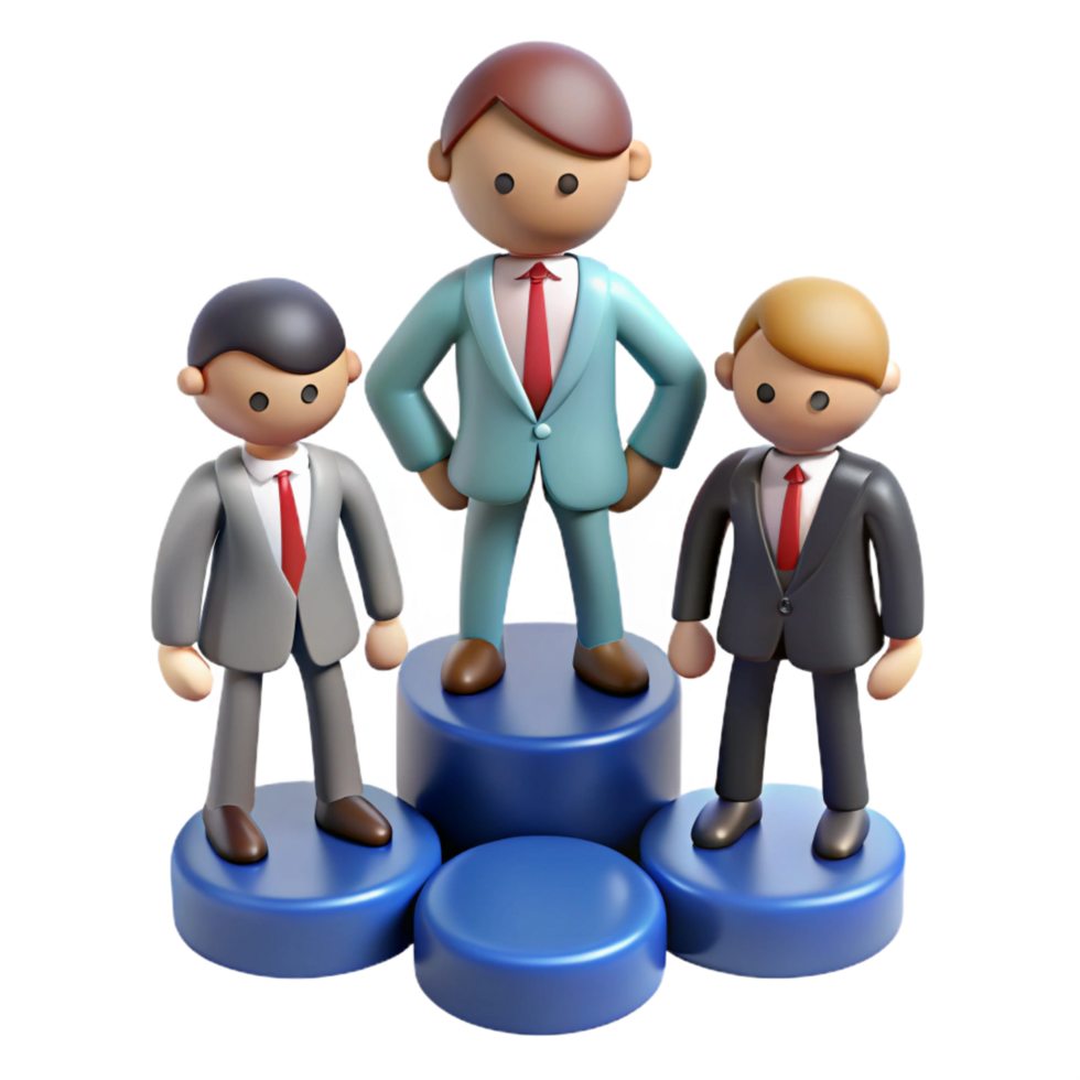 peaceful wonderful Team of business people collaborating, with Transparent Background top-tier png