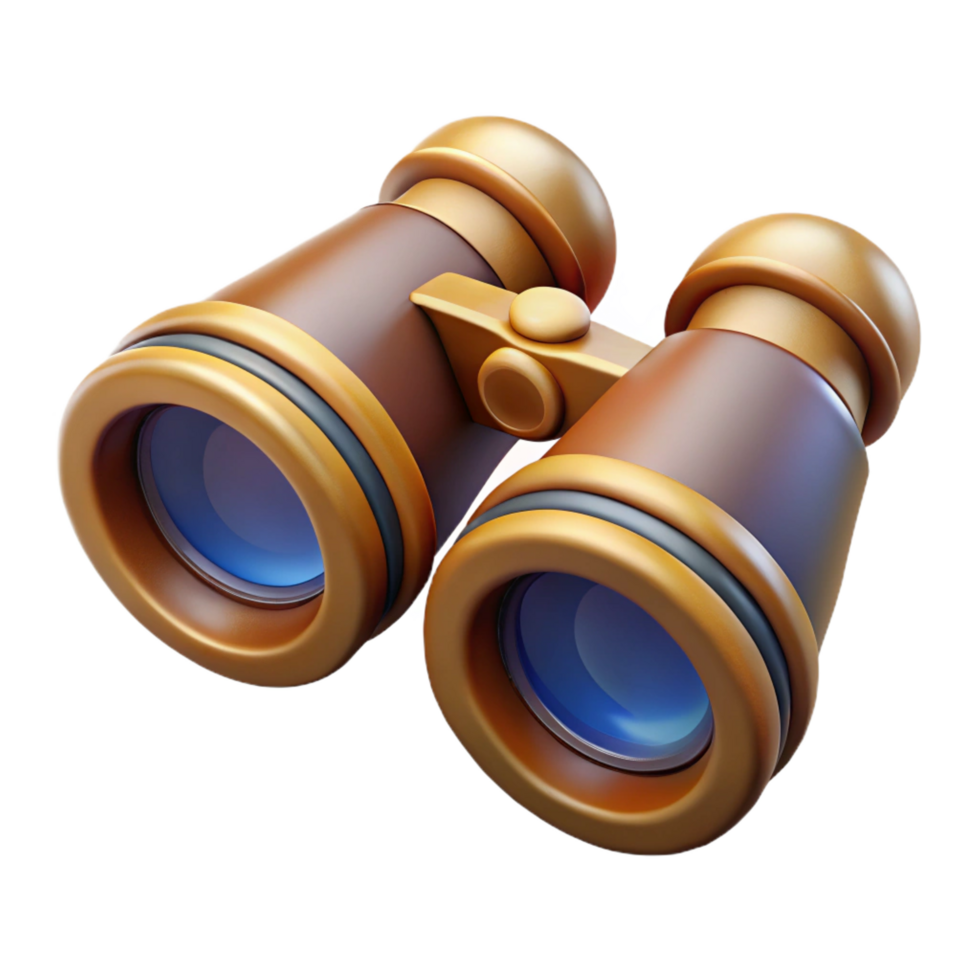 romantic enchanting Concept art style, isolated cutout of a vintage pair of opera glasses with Transparent Background 8K png