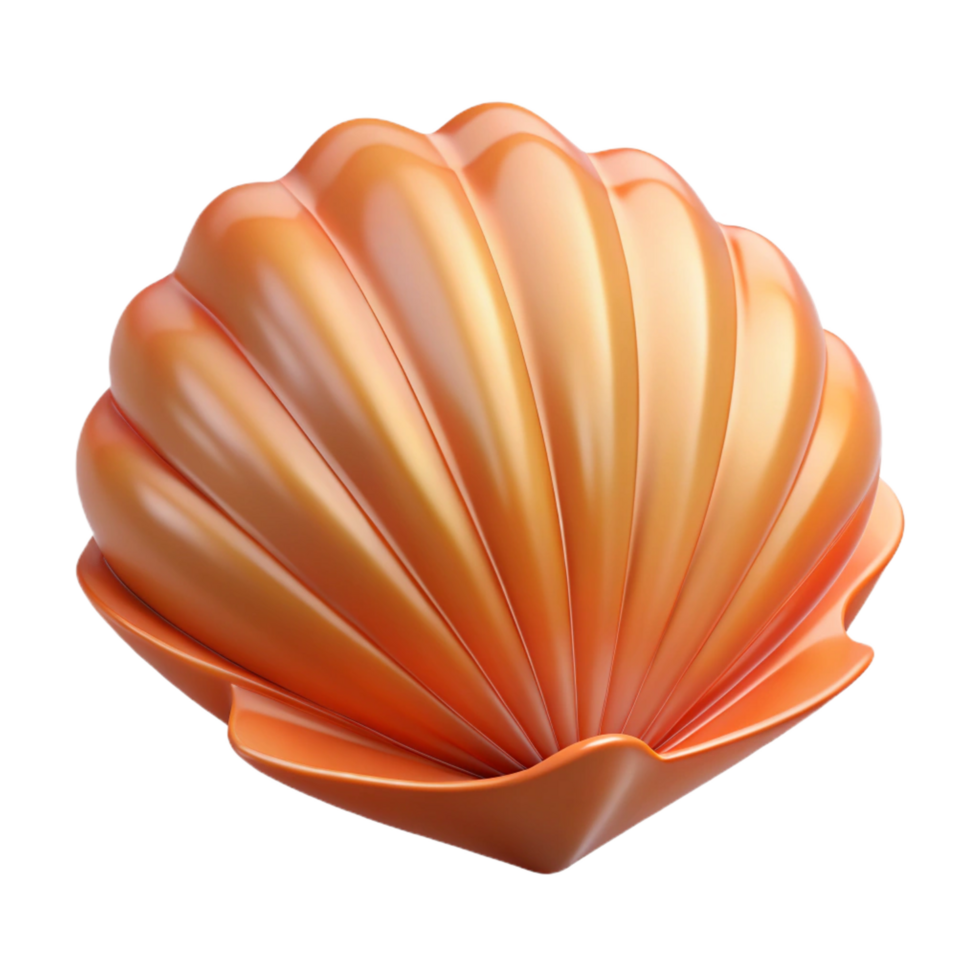 majestic organic Hyper-specific, professional render of an isolated cutout of a single, seashell with Transparent Background high quality png