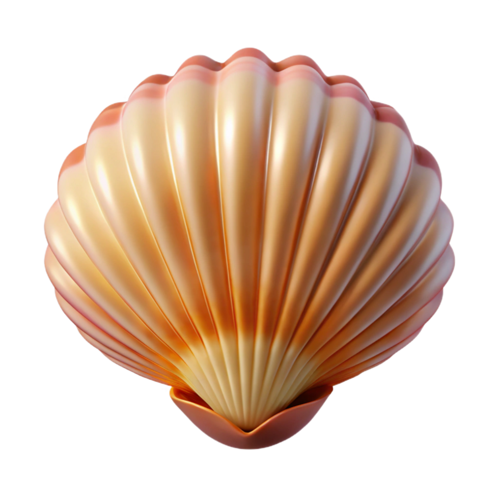 vibrant urban Photorealistic, isolated cutout of a single seashell, ultra-detailed with Transparent Background masterfully captured png