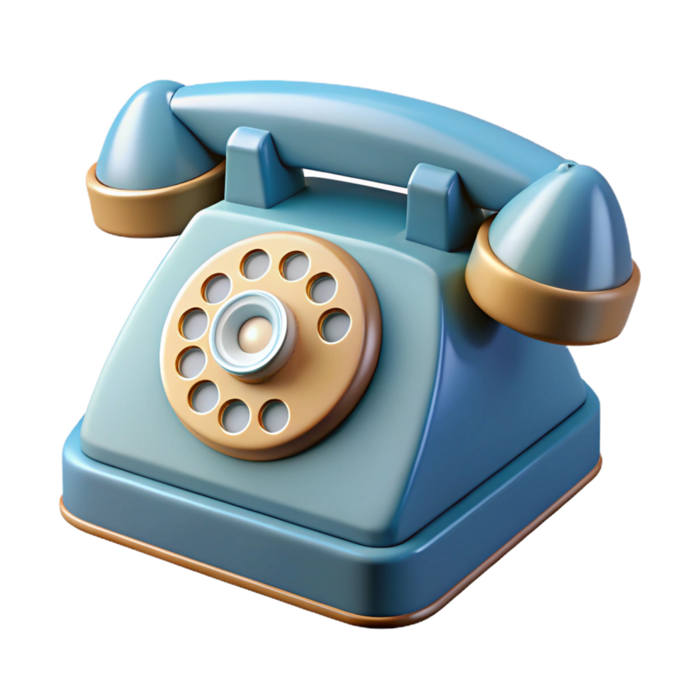 impressive iconic Photorealistic, isolated cutout of a single vintage rotary phone, hyper-specific dial texture, ultra-detailed with Transparent Background png