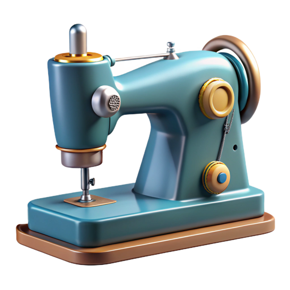 harmonious sumptuous Ultra-detailed, photorealistic isolated cutout of a vintage sewing machine with Transparent Background authentic png