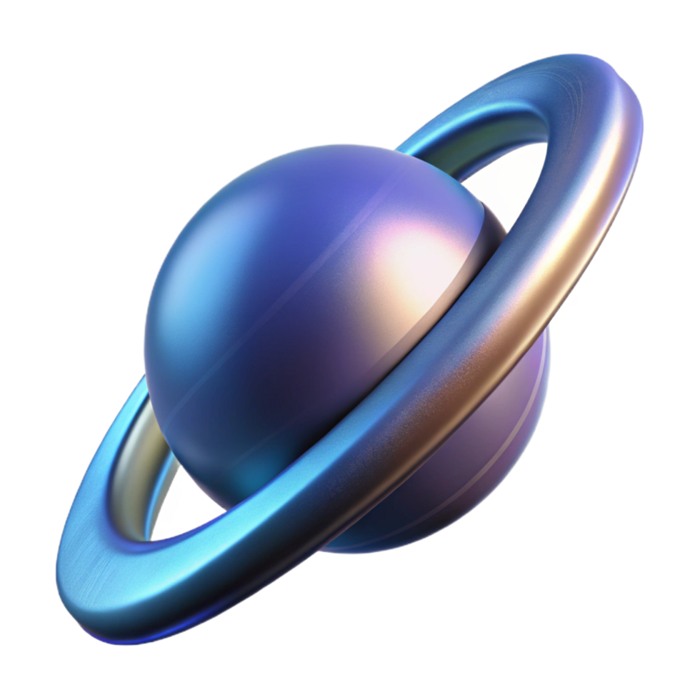 exquisite art deco Hyper-specific, professional render of a single, abstract, planetary ring, ultra-detailed, isolated cutout with Transparent Background precision png