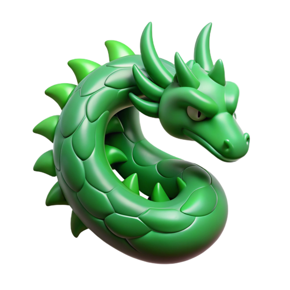 exceptional abstract Concept art style, isolated cutout of a single Hydra scale, deep green with Transparent Background original png