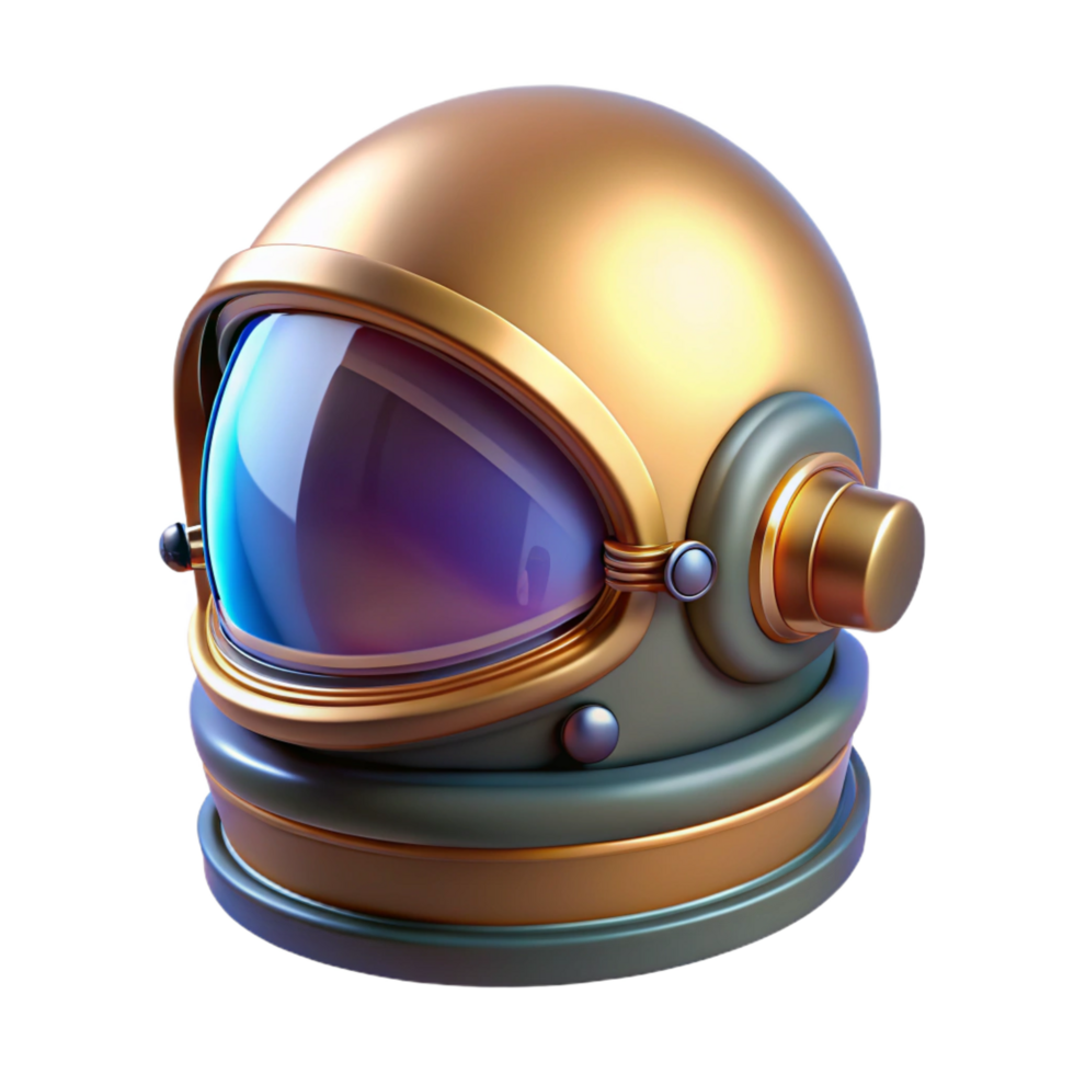 signature victorian Concept art style, hyper-specific, isolated cutout, professional render of a single, ancient astronaut helmet with Transparent Background crisp png